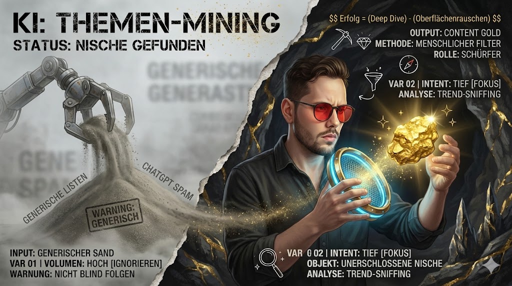 Wie finde ich mit KI Blog-Themen, die nicht komplett überlaufen sind? Wie finde ich mit KI Blog-Themen, die nicht komplett überlaufen sind?