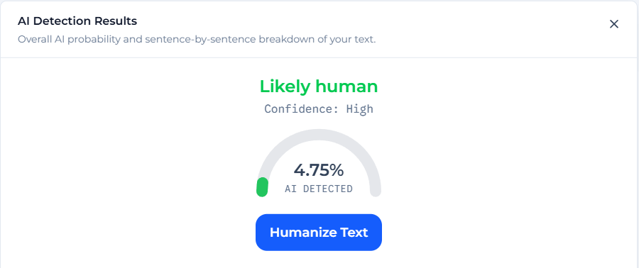AI Detection Result